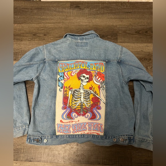 Grateful Dead Denim Jacket Wrangler Hero Sz XXL 2015 Fare Thee Well